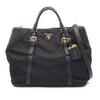 Prada Vitello Daino Trimmed Tessuto Satchel Secondhand