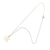 Chanel Silver Plated Textured CC Pendant Necklace Secondhand