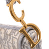 Dior Oblique Canvas Embroidered Saddle Bag Secondhand
