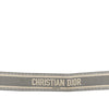 Secondhand Dior Leather and Canvas Embroidered Logo Belt