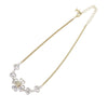 Chanel CC Gold and Silver Plated Crystals Heart and Clover Charm Pendant Necklace Secondhand