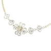 Chanel CC Gold and Silver Plated Crystals Heart and Clover Charm Pendant Necklace Secondhand