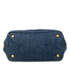 Prada Small Denim Canapa Logo Tote Secondhand