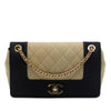 Chanel Small Quilted Bicolor Grosgrain Mademoiselle Single Flap Secondhand