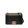 Chanel Small Chevron Lambskin Stitched Boy Flap Secondhand