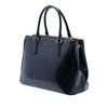 Prada Saffiano Vernice Galleria Double Zip Front Pocket Satchel Secondhand