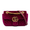 Gucci Small GG Marmont Matelasse Velvet Shoulder Bag Secondhand