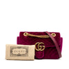 Gucci Small GG Marmont Matelasse Velvet Shoulder Bag Secondhand