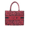 Dior Mizza Medium Embroidered Canvas Leopard Book Tote Secondhand