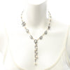 Chanel CC Stainless Steel Faux Pearl and Rhinestone Station Necklace Secondhand
