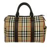 Burberry Haymarket Check Canvas Boston Bag Secondhand