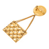 Chanel CC Gold Plated Quilted Flap Bag Medallion Brooch Secondhand