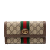 Secondhand Gucci GG Supreme Web Ophidia Continental Wallet