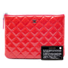 Chanel Small Quilted Patent O Case Clutch Secondhand