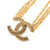 Chanel CC Gold Plated Deca Triple Link Chain Necklace Secondhand