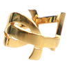 Saint Laurent Gold Plated Monogram Ring Secondhand
