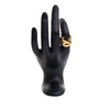 Saint Laurent Gold Plated Monogram Ring Secondhand
