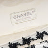 Chanel Medium Classic Embroidered Canvas Houndstooth Pom Pom Flap Secondhand
