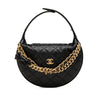 Chanel Mini Quilted Caviar Bow Pouch Hobo Secondhand