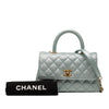 Chanel Mini Metallic Caviar Coco Top Handle Bag Secondhand