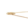 Chanel CC Gold Plated Strass Round Pendant Necklace Secondhand