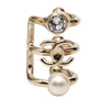 Secondhand Chanel CC Gold Plated Strass and Faux Pearl Ear Cuff Earring