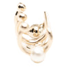 Secondhand Chanel CC Gold Plated Strass and Faux Pearl Ear Cuff Earring