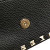 Valentino Pebbled Calfskin Rockstud Envelope Wallet on Chain Secondhand