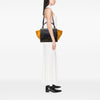 Celine Medium Tricolor Calfskin and Suede Trapeze Satchel Secondhand