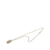 Chanel CC Brass Quilted Dog Tag Pendant Necklace Secondhand
