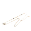 Chanel CC Gold Plated Faux Pearl Strass Deer Pendant Necklace Secondhand