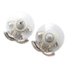 Secondhand Chanel CC Plated Brass Strass Push Back Earrings