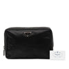 Prada Saffiano Trimmed Tessuto Clutch Secondhand