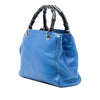 Gucci Small Metallic Calfskin Bamboo Shopper Satchel Secondhand