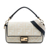 Fendi Zucca Embroidered Canvas Baguette Satchel Secondhand