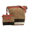 Burberry Mini Mega Check Canvas Ashby Tassel Bucket Bag Secondhand