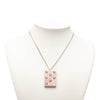 Chanel CC Brass Strass and Acrylic Plate Pendant Necklace Secondhand