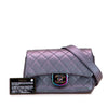 Chanel Small Iridescent Goatskin Double Carry Waist Chain Flap Secondhand