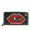 Gucci GG Marmont Pebbled Calfskin Embroidered Blind For Love Zip Around Wallet Secondhand