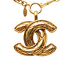 Secondhand Chanel Gold Plated Quilted CC Pendant Necklace