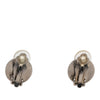 Chanel CC Brass and Gold Plated Disc Clip On Earrings Secondhand