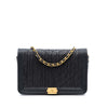 Chanel Pleated Crumpled Chevron Calfskin Le Boy Wallet On Chain Secondhand