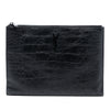 Secondhand Saint Laurent Croc Embossed Leather Monogram Document Holder