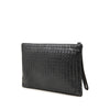 Bottega Veneta Metallic Leather Intrecciato Clutch Secondhand