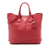 Prada Vitello Daino Side Zip Shopper Tote Secondhand