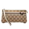 Gucci GG Canvas Web Mayfair Wristlet Clutch Secondhand