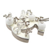 Chanel CC Brass Resin Studded Pendant Necklace Secondhand