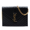 Saint Laurent Chevron Calfskin Classic Monogram Envelope Crossbody Secondhand