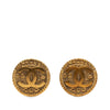 Secondhand Chanel CC Gold Plated Round Clip On Earrings