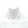 Dior Gold Plated Strass CD Logo Pendant Necklace Secondhand